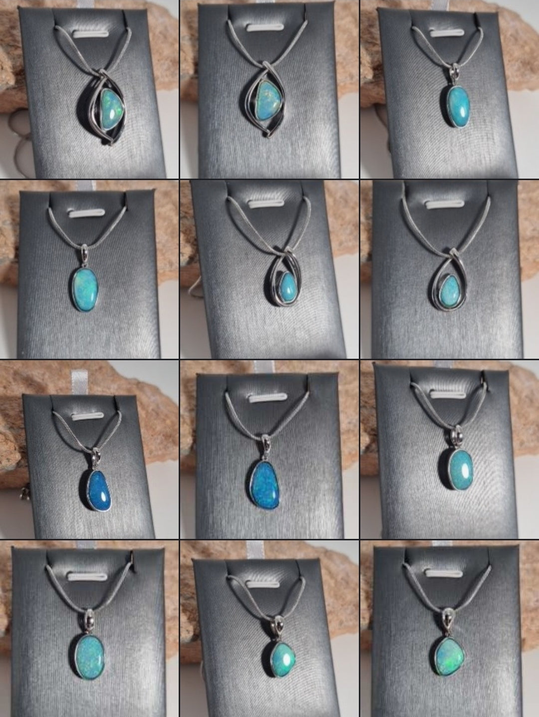 Doublet Opal Silver Pendants