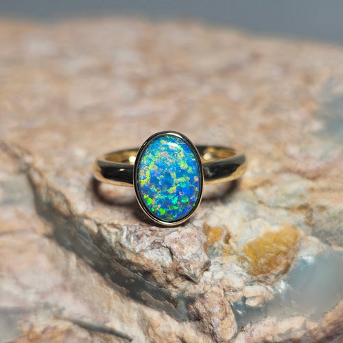 2.1ct Doublet Opal in 9k Gold - Luigi Opal
