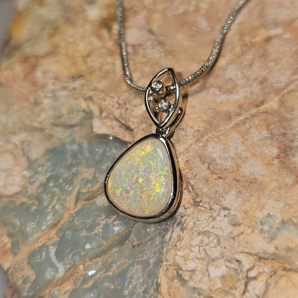 2ct Solid Opal in Sterling Silver - Luigi Opal