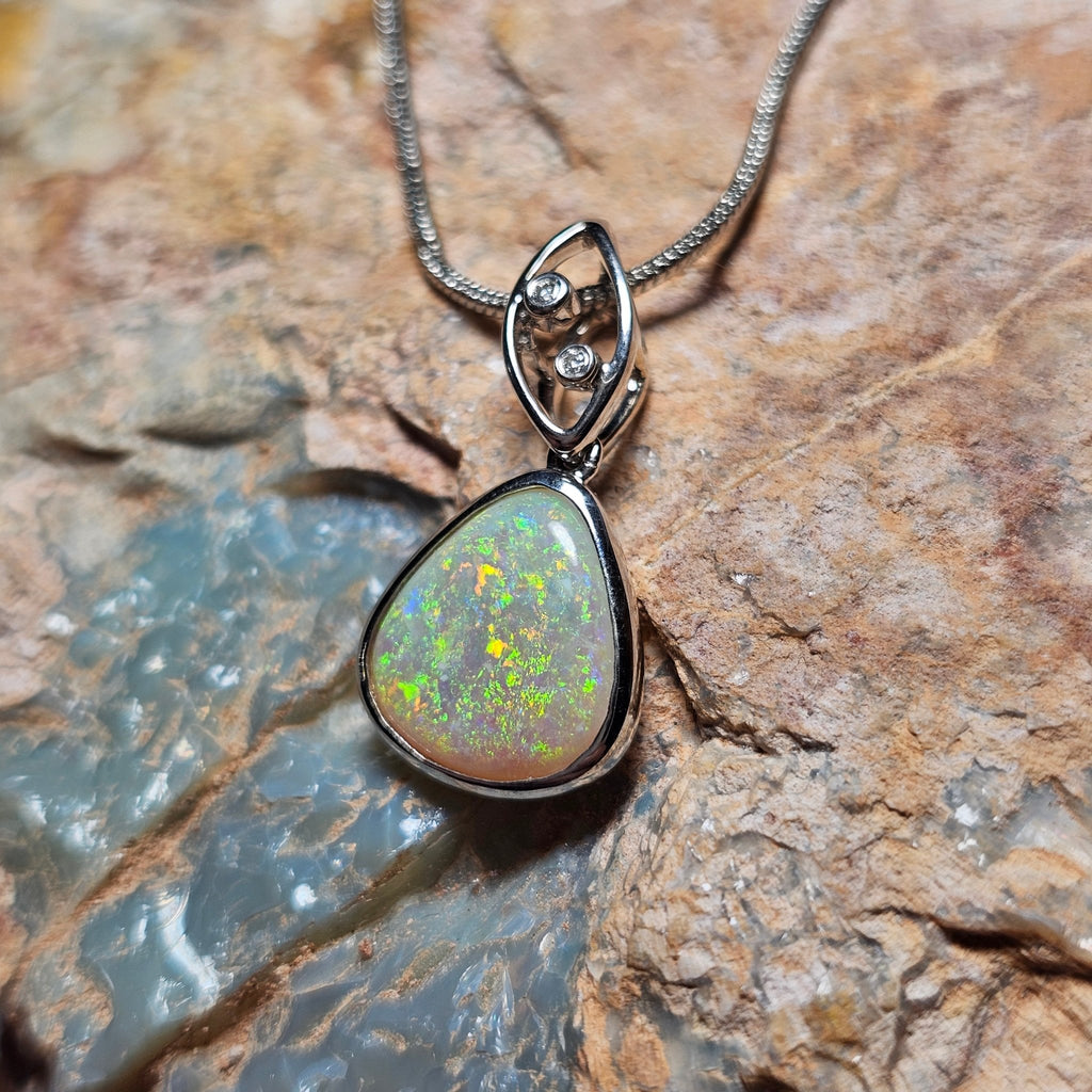 2ct Solid Opal in Sterling Silver - Luigi Opal