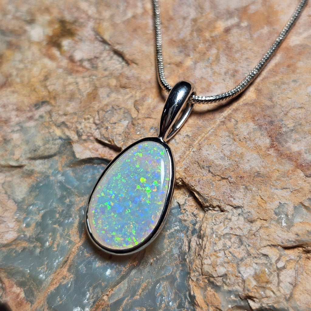 3.25ct Solid Opal in Sterling Silver - Luigi Opal