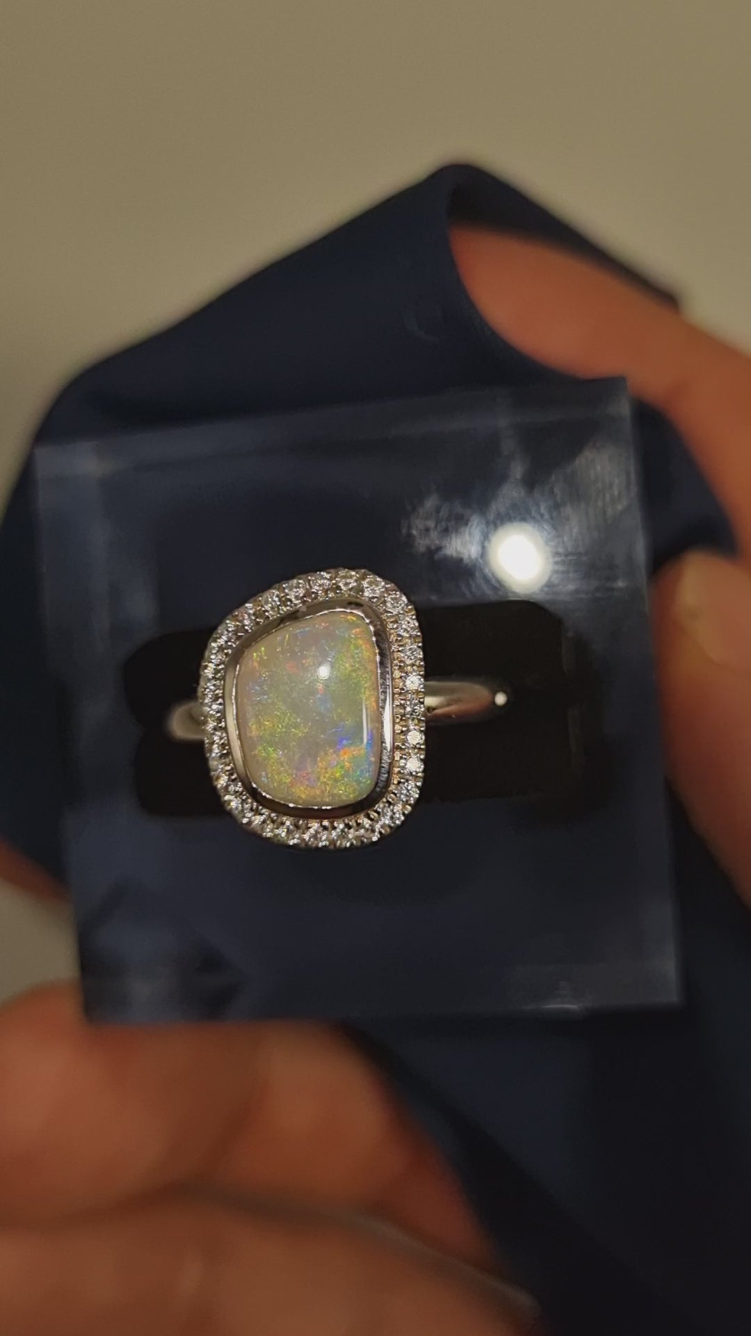 1.9ct Solid Crystal Opal w/Zirconia