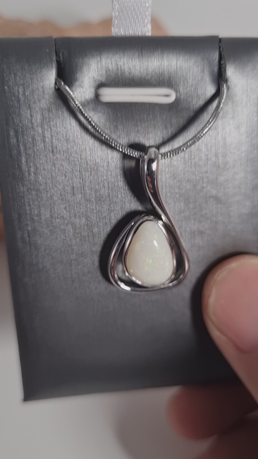 3ct Solid Opal in Sterling Silver