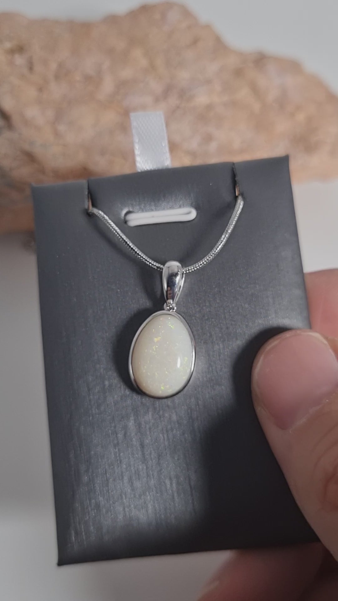 5.7ct Solid Opal in Sterling Silver