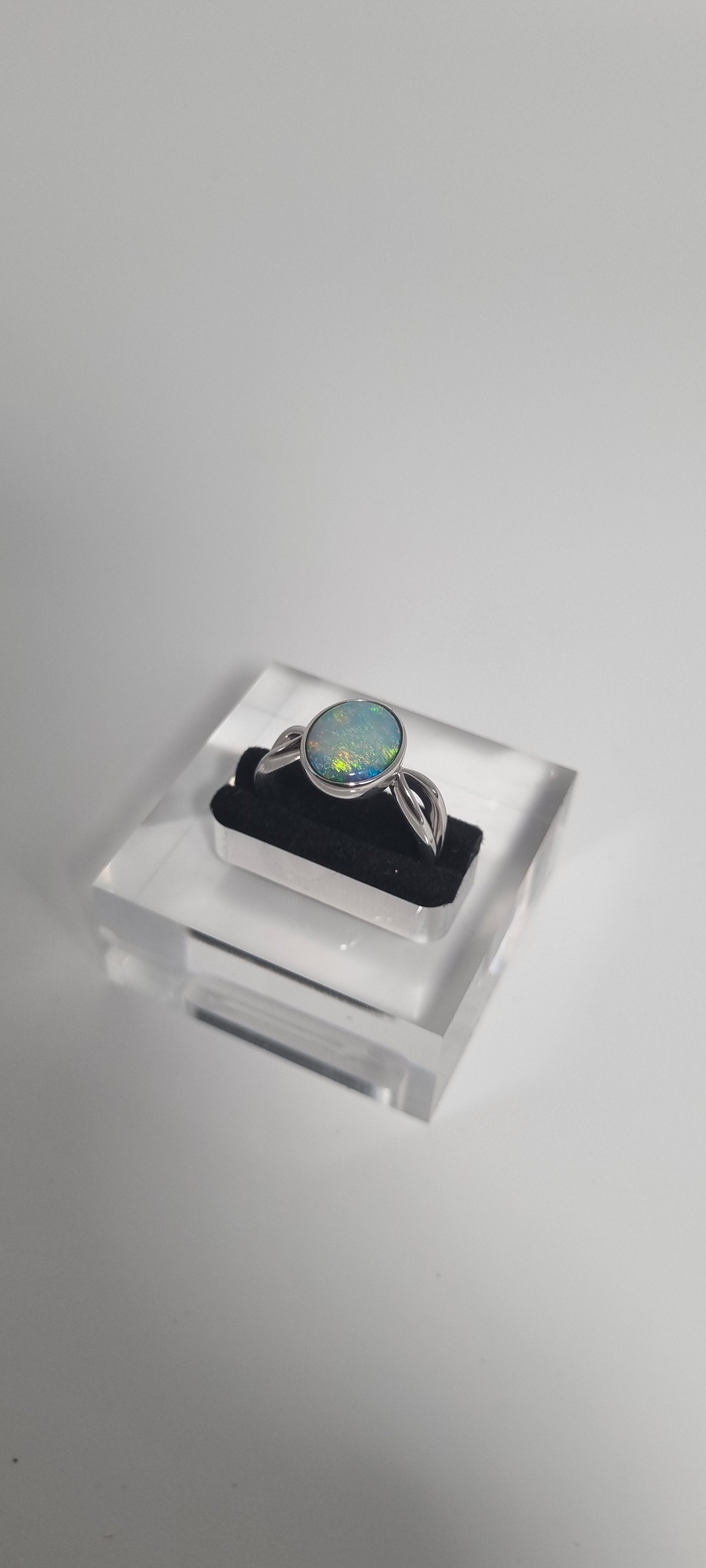 Doublet opal ring silver 925