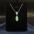 2.4ct Double Solid Opal Pendant in Sterling Silver