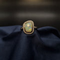 1.9ct Solid Semi-Crystal Opal w/Zirconia