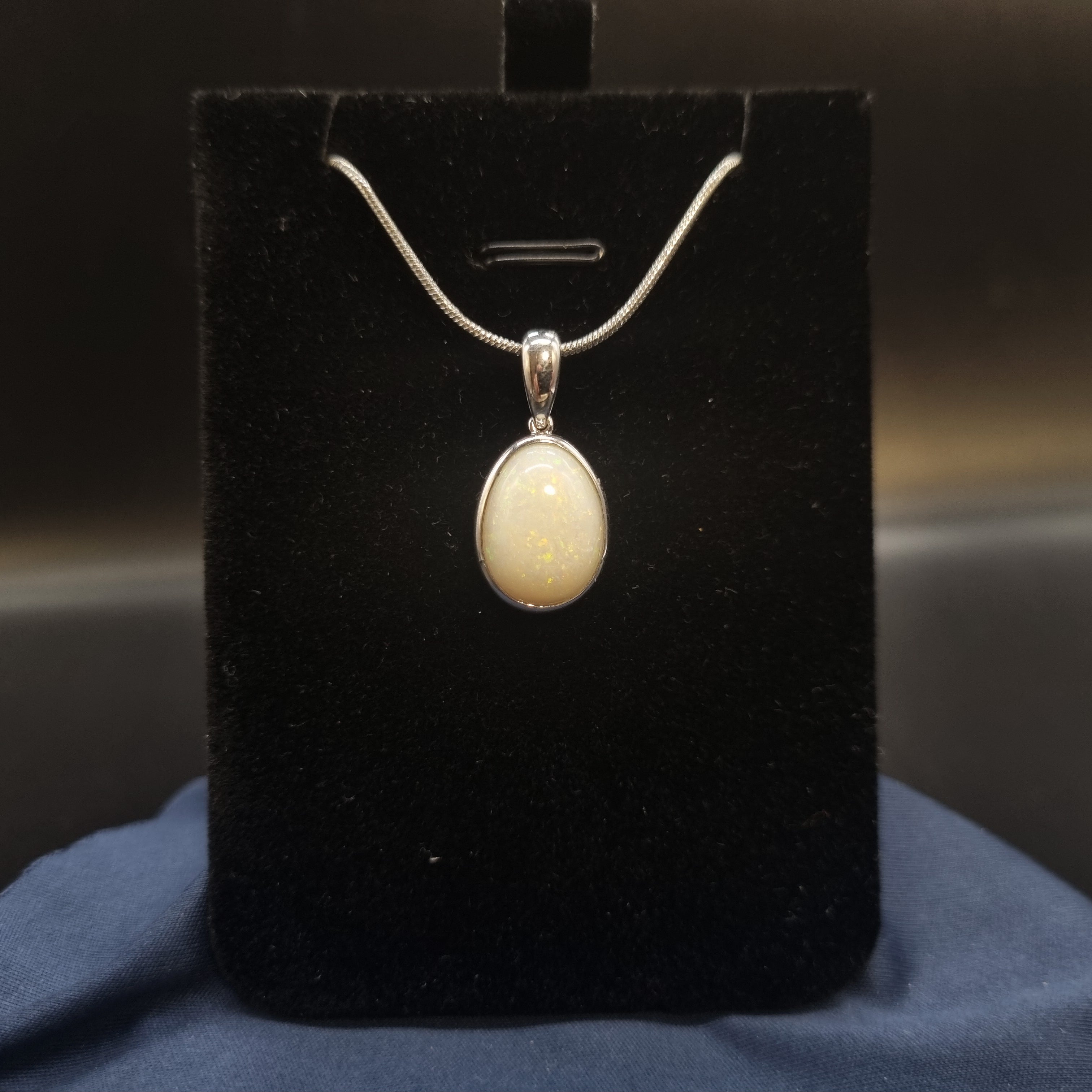 5.7ct Solid Opal in Sterling Silver