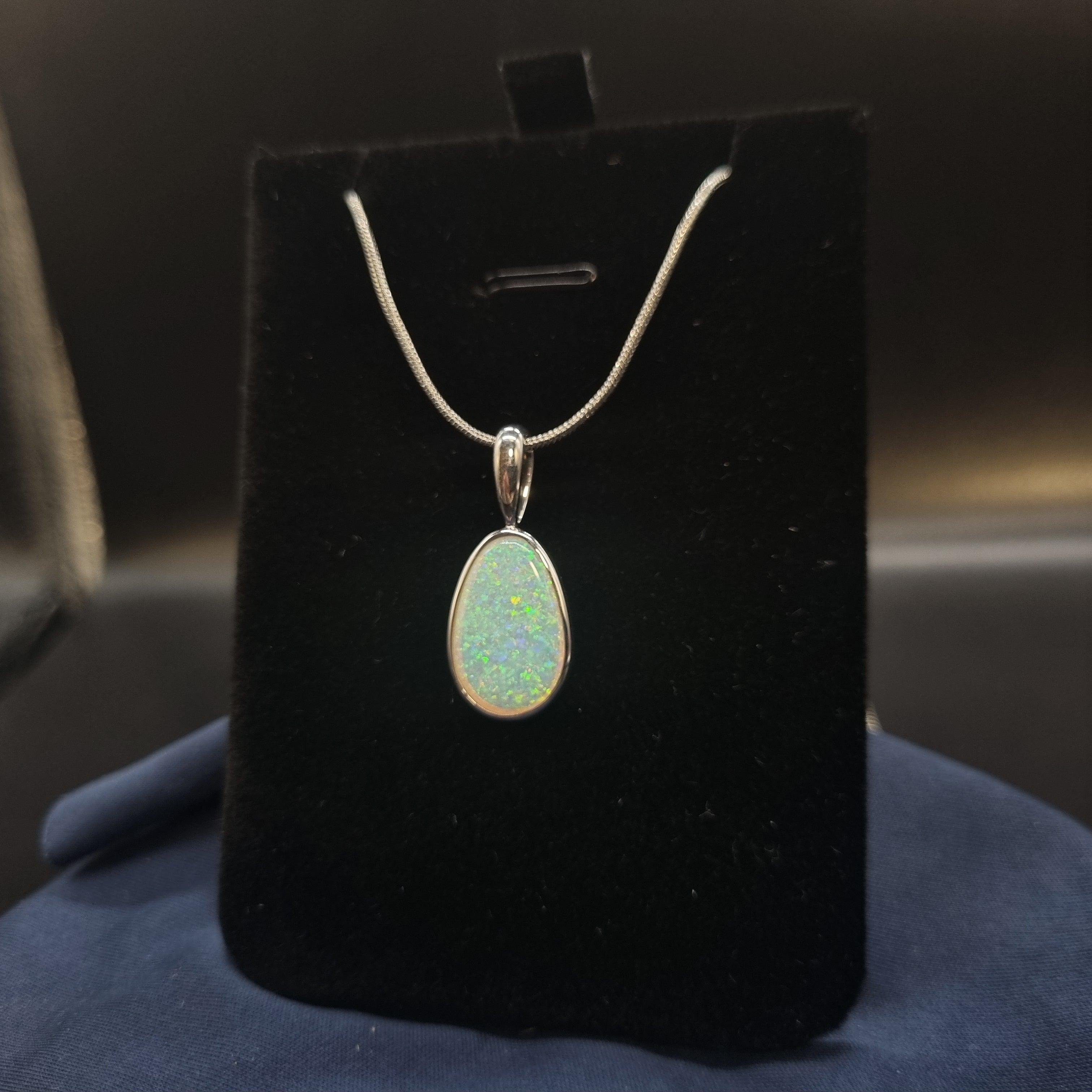3.25ct Solid Opal in Sterling Silver