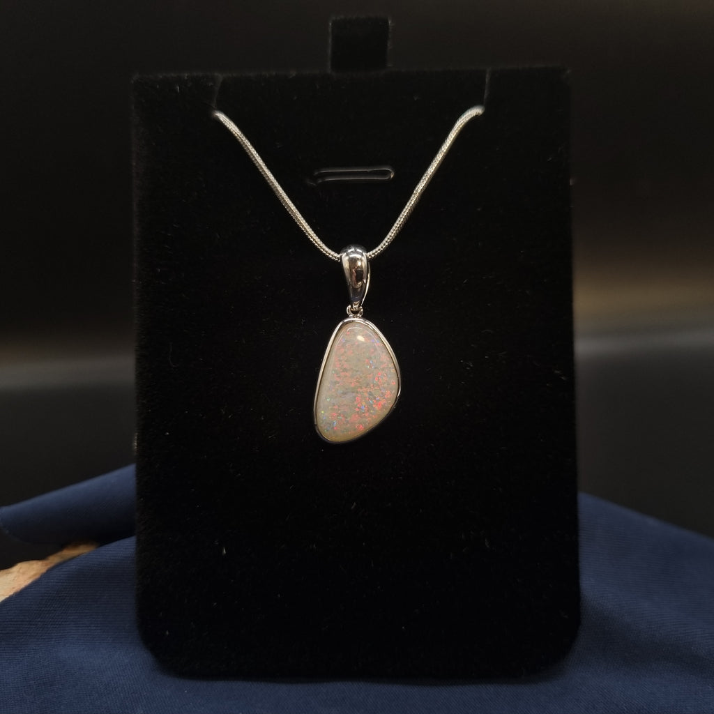 3.8ct White Opal in Sterling Silver