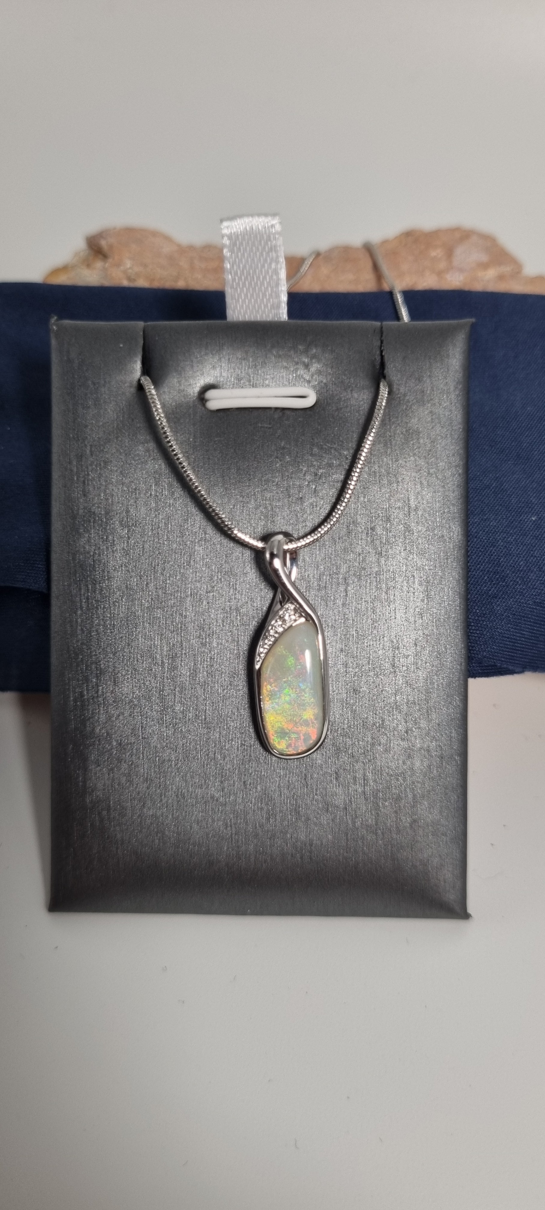 3.5ct Solid Opal w/Zirconia