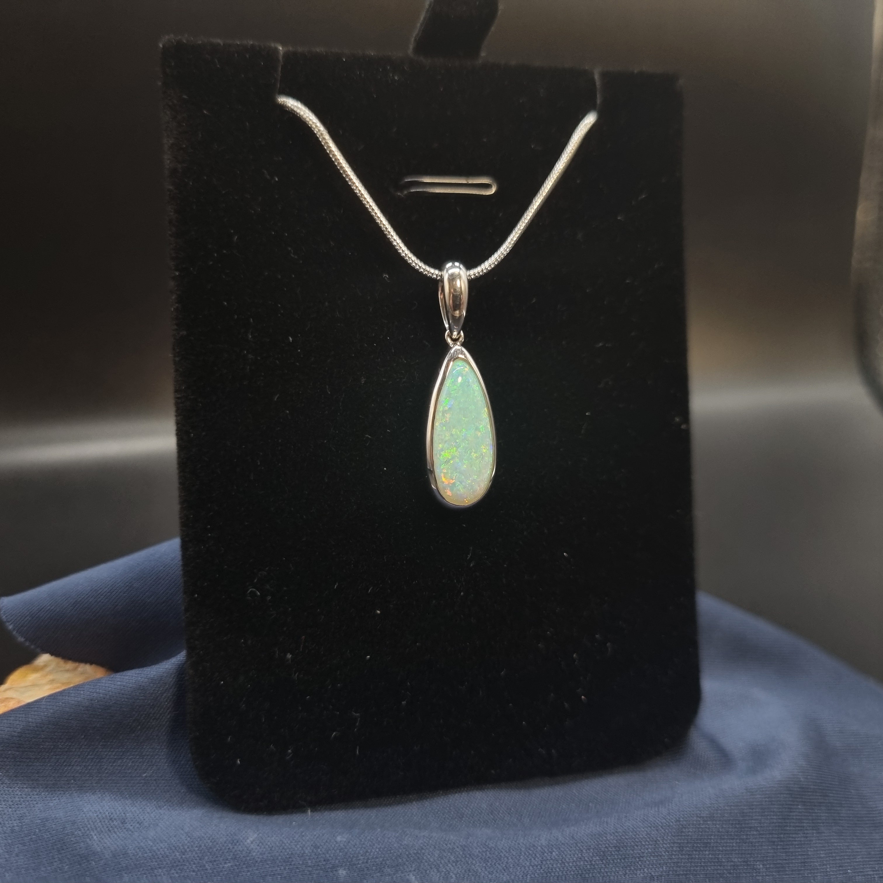 3.55ct Semi-Crystal Opal in Sterling Silver