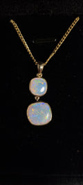3.5ct Double solid Crystal Opal in 9k Gold