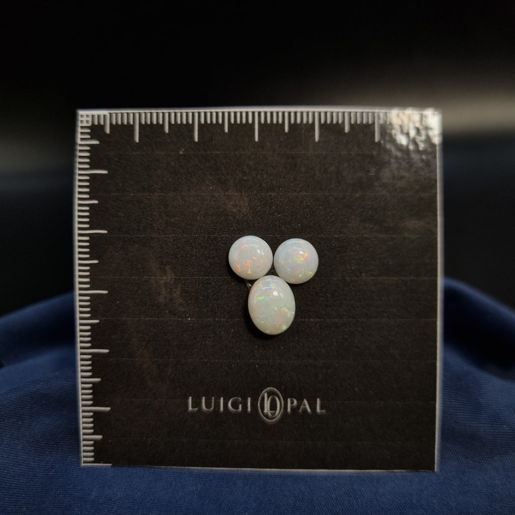 White Opal Set 3.4ct / 7.2x7.2 & 10x8
