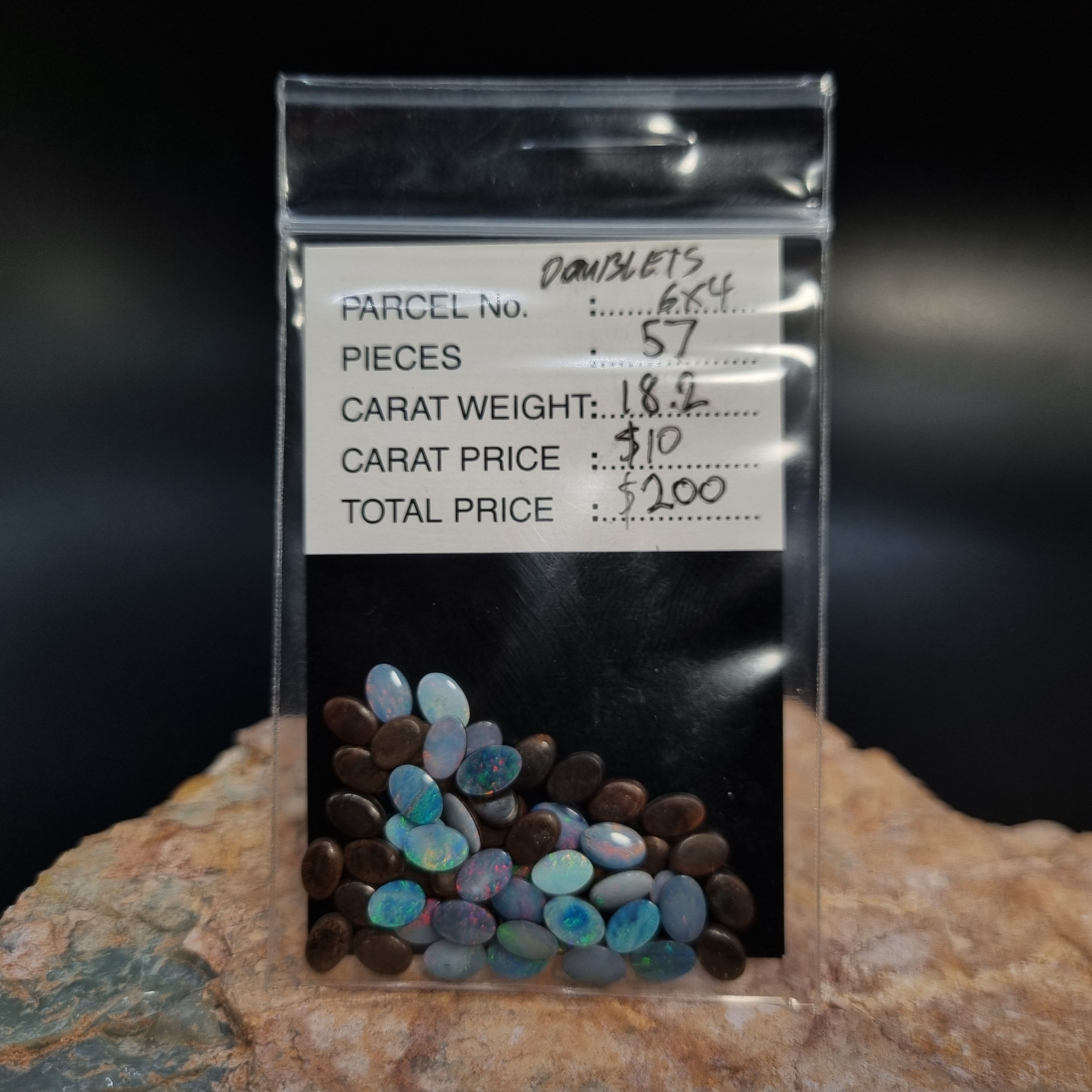 Bulk package 6x4 Doublet Opal