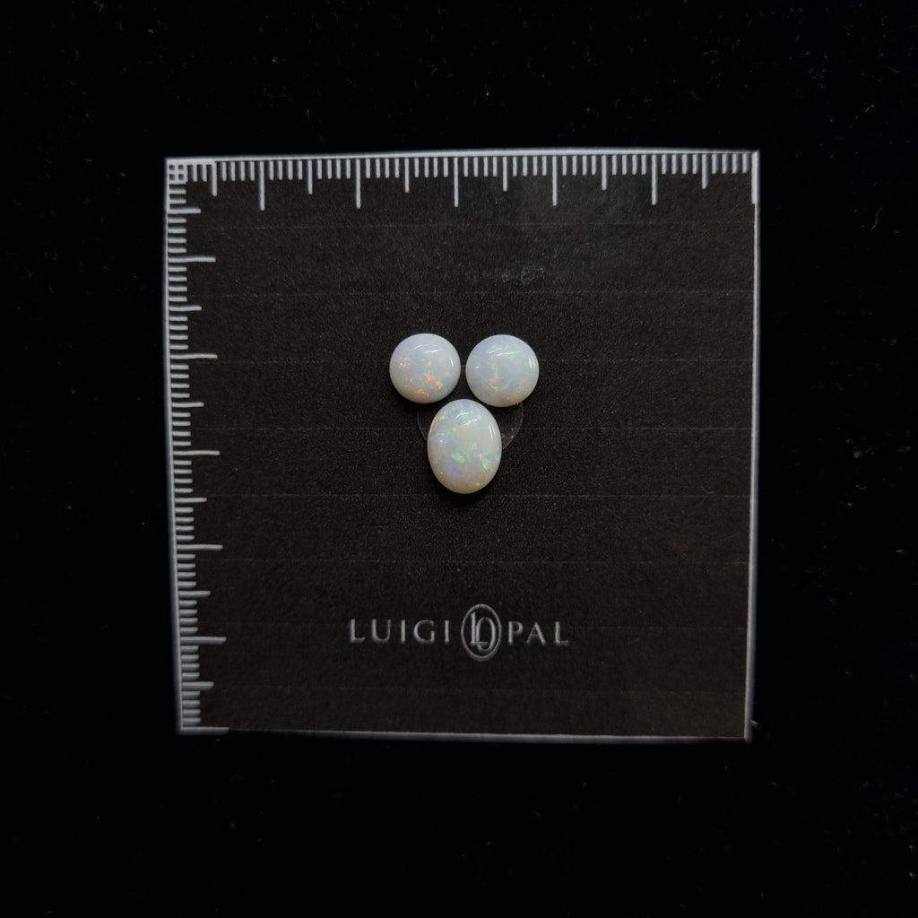 White Opal Set 3.4ct / 7.2x7.2 & 10x8