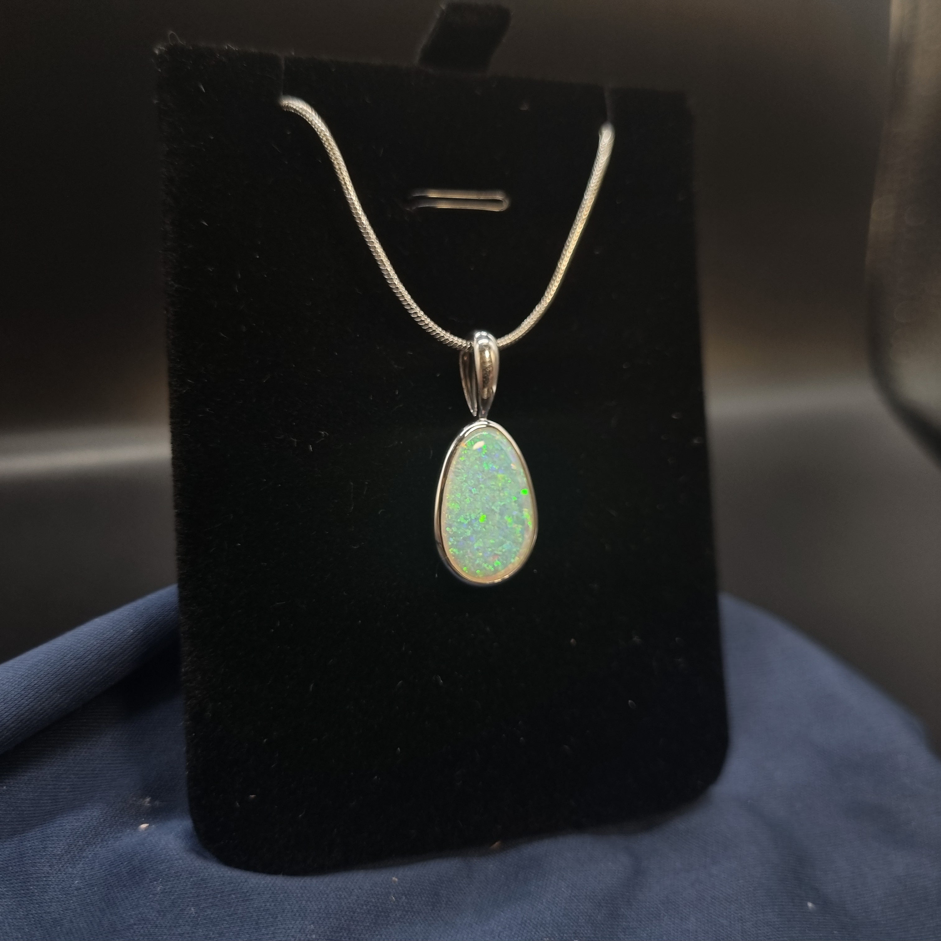 3.25ct Solid Opal in Sterling Silver