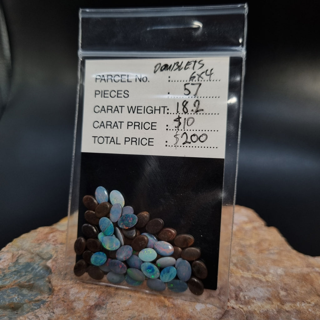 Bulk package 6x4 Doublet Opal
