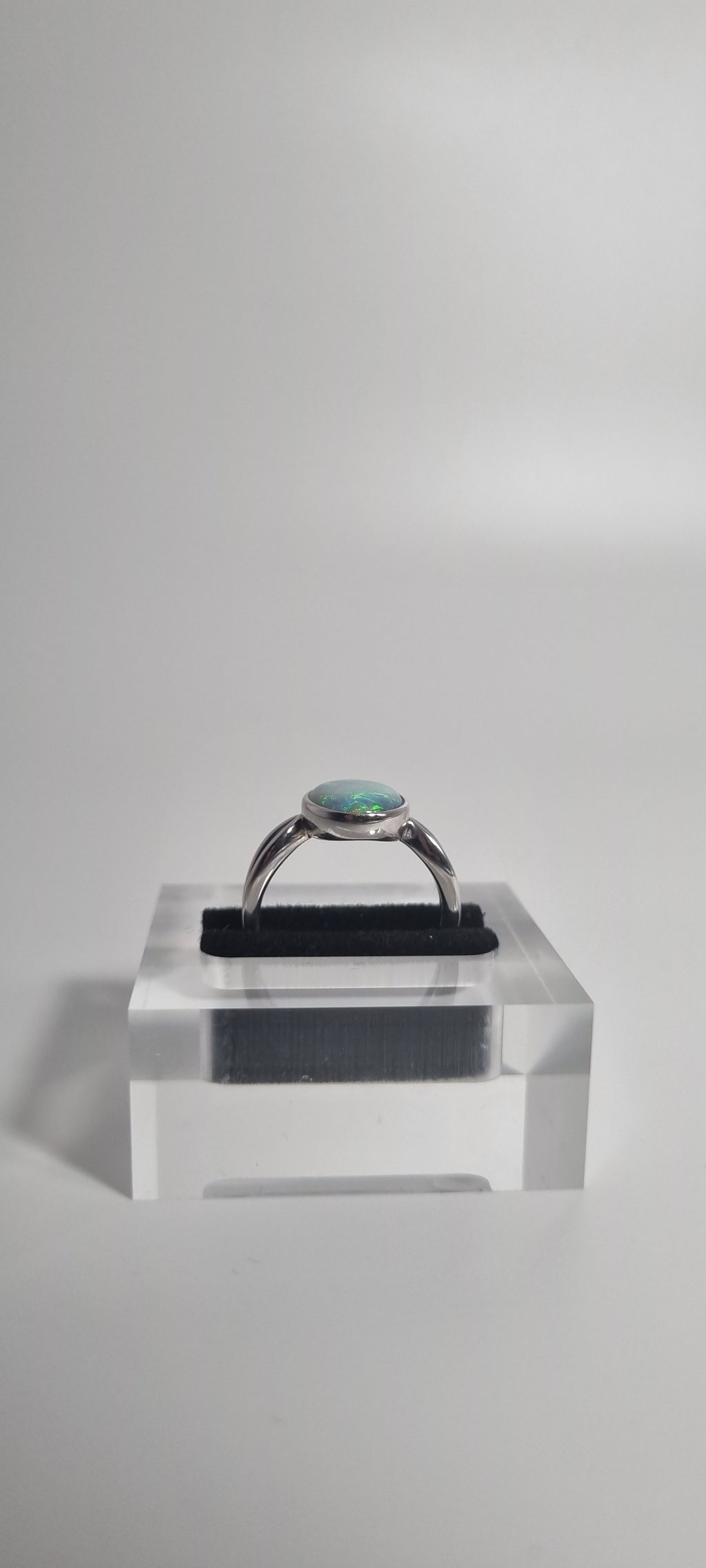 Doublet opal ring silver 925