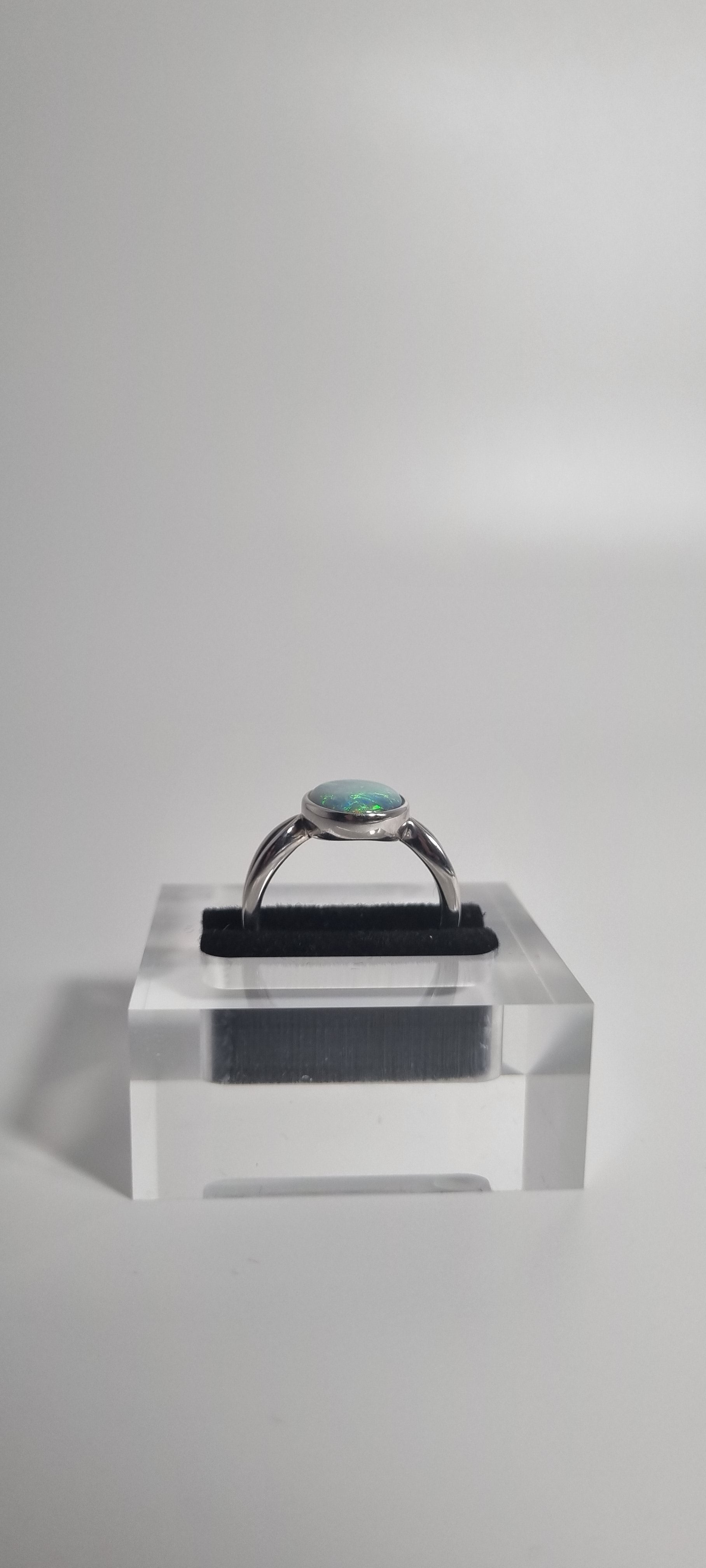 Doublet opal ring silver 925
