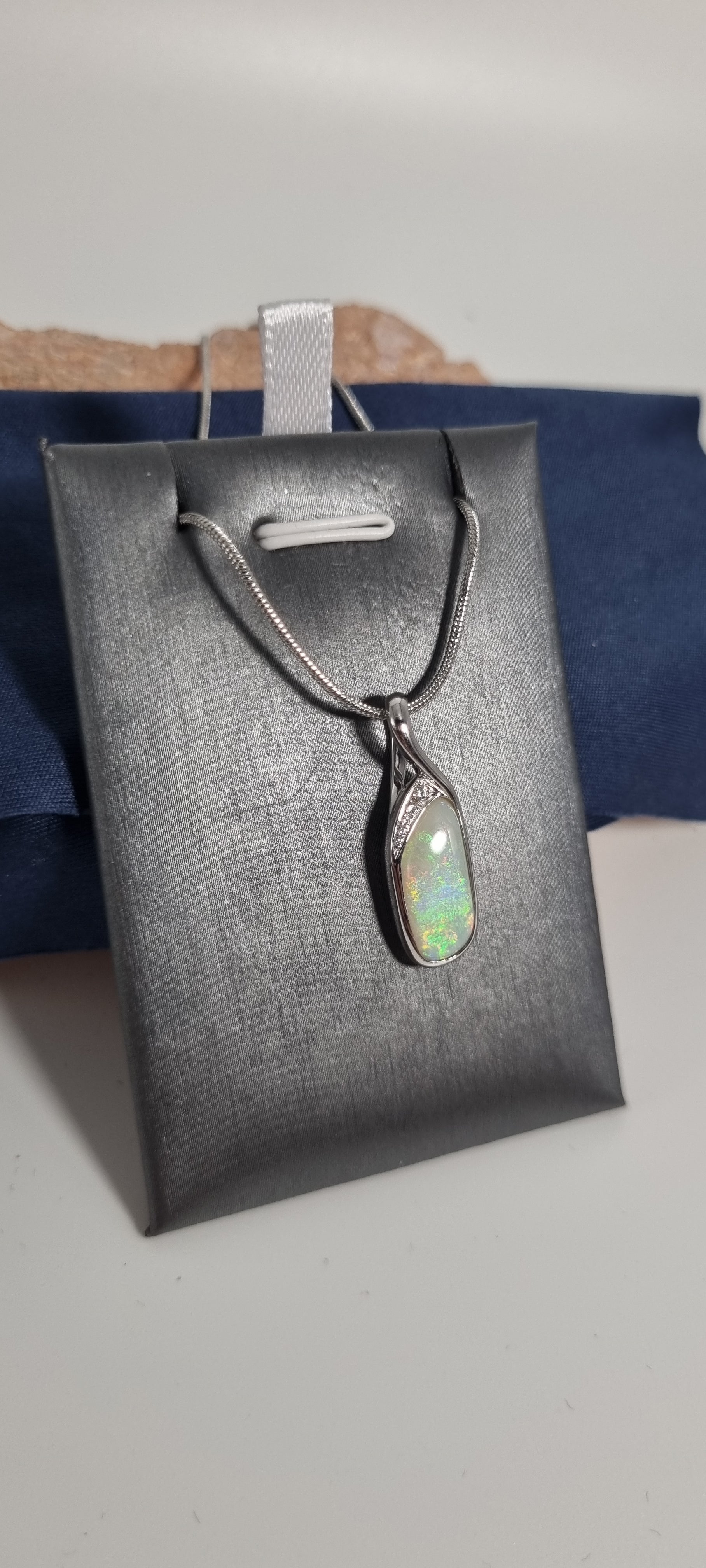 3.5ct Solid Opal w/Zirconia