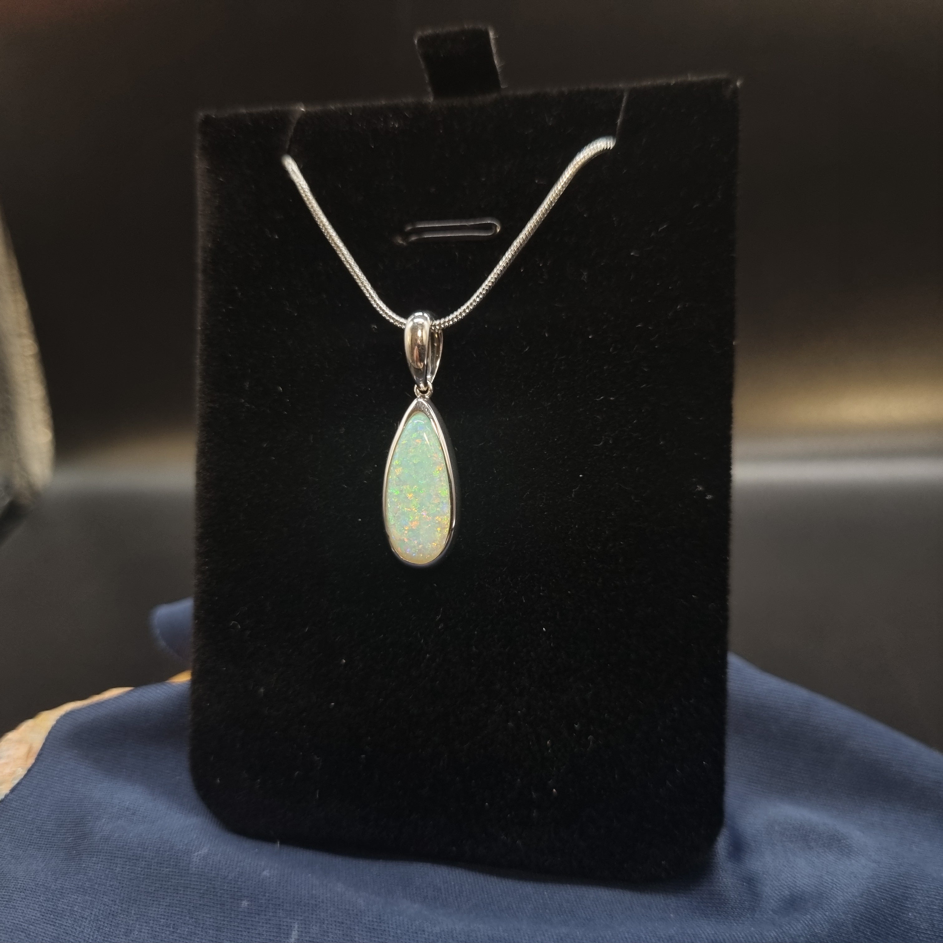 3.55ct Semi-Crystal Opal in Sterling Silver