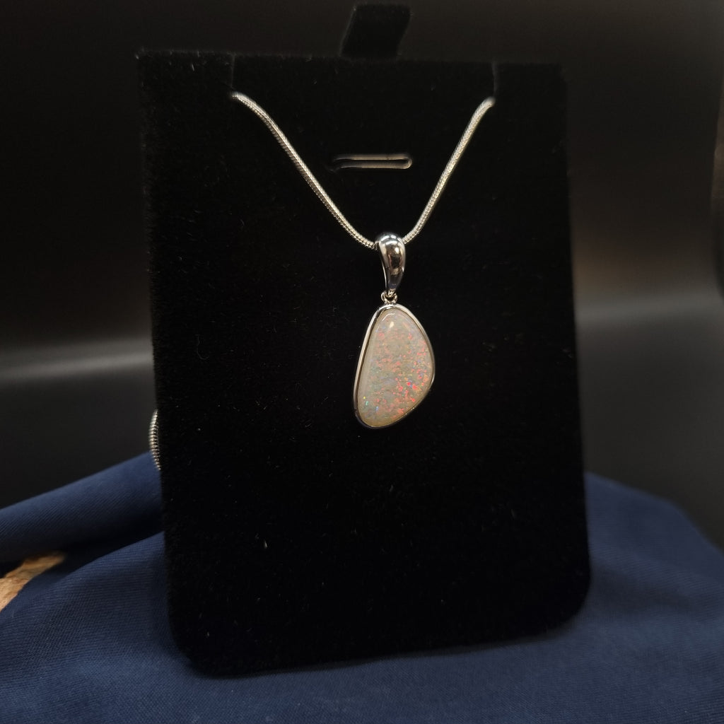 3.8ct White Opal in Sterling Silver