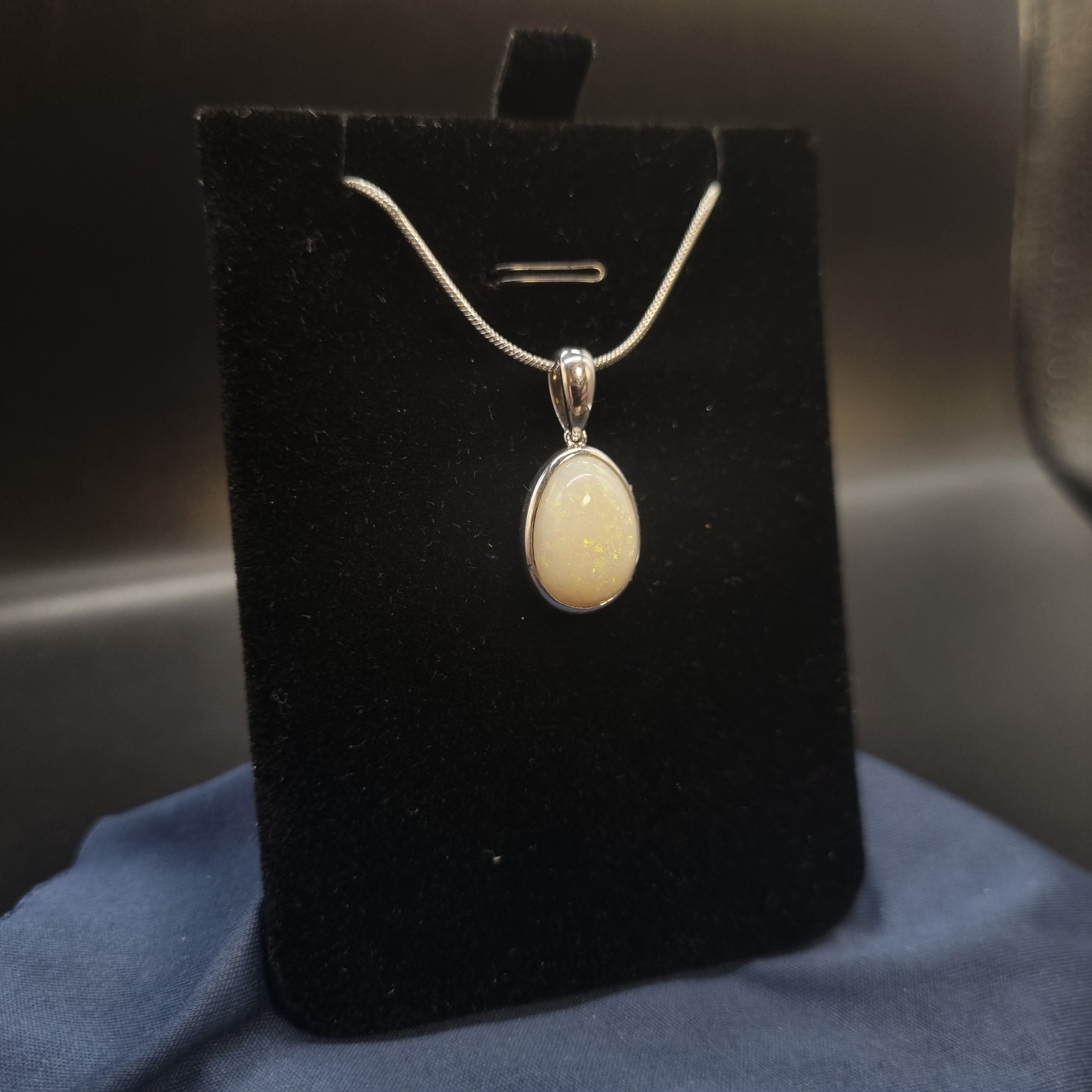 5.7ct Solid Opal in Sterling Silver