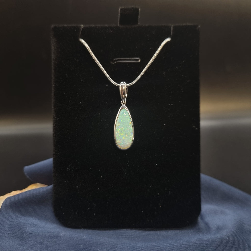 3.55ct Semi-Crystal Opal in Sterling Silver