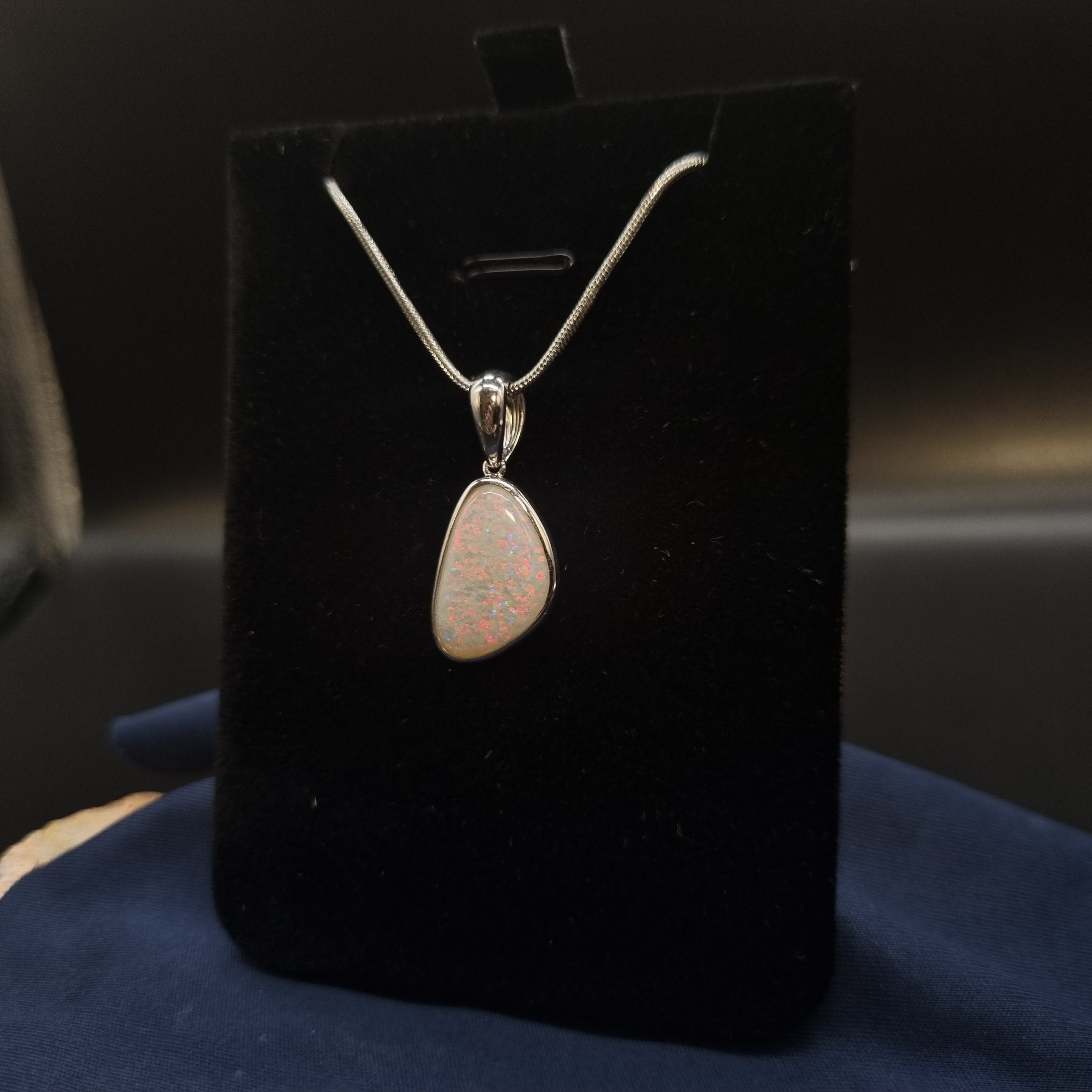 3.8ct White Opal in Sterling Silver