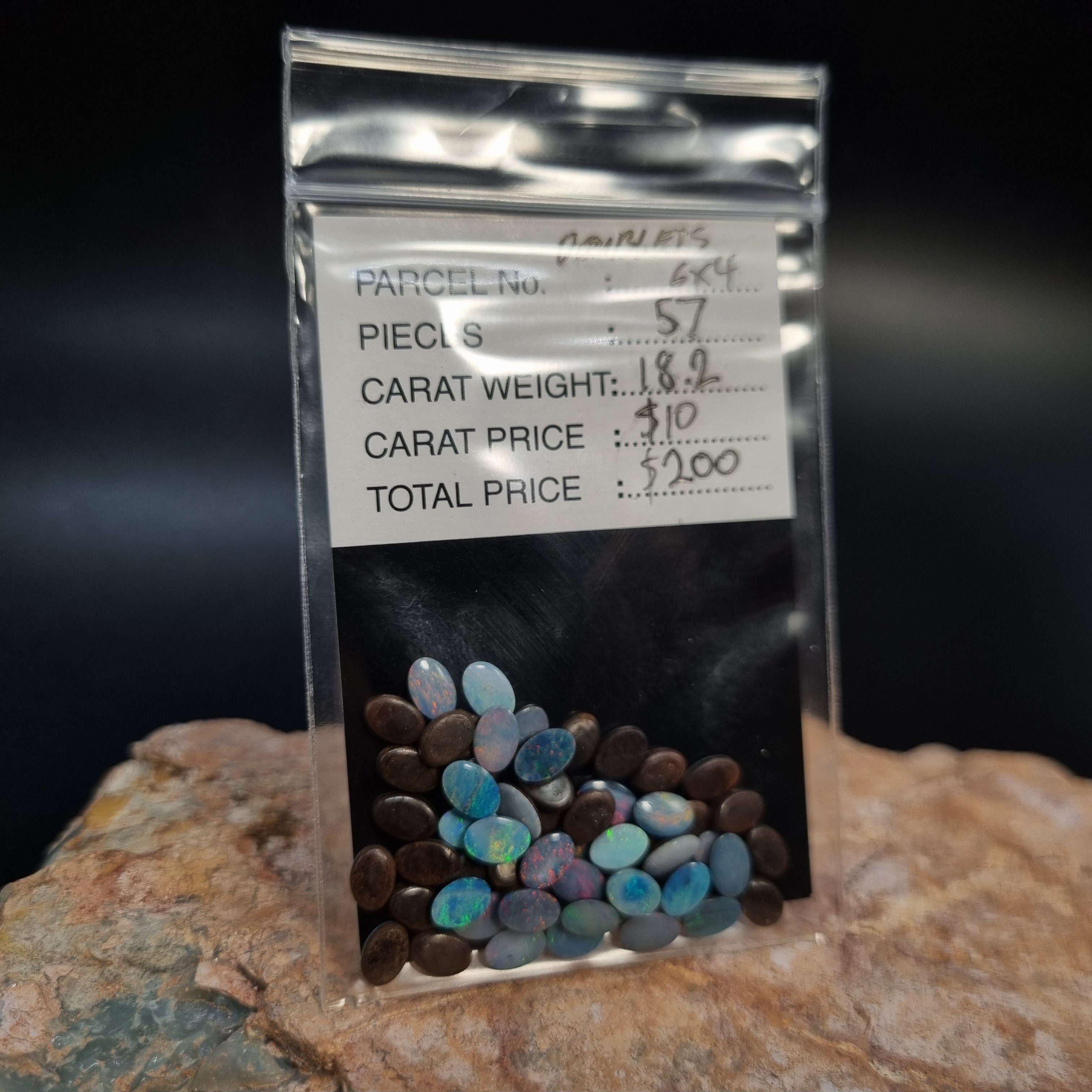 Bulk package 6x4 Doublet Opal